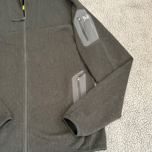 Arcteryx jacket mens large black full zip outdoor fleece athletic winter casual - Picture 4 of 9